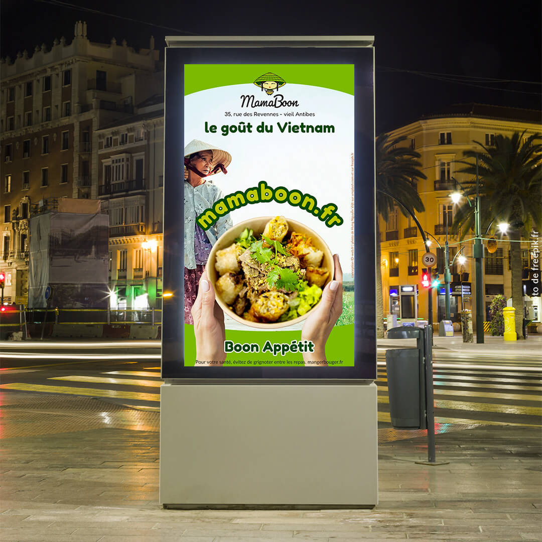 Campagne publicitaire Ecran LED "Boon Appetit"